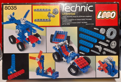 LEGO TECHNIC 8035 Universal Set von 1986 gebraucht inkl. Box + BA