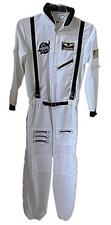 Teen Astronaut Costume NASA U.S. Commander Jumpsuit Sz 32-36 Juniors 3 Halloween