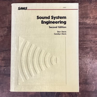 Sound System Engineering Don Davis Carolyn Davis 2nd Ed Tan HC DJ SAMS Book Vtg
