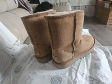 2025 Women's Shoes Mini Bailey Bow II Boots Chestnut Slip On Ankle Boots New