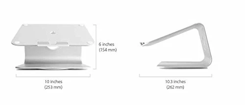 mStand360 Laptop Stand Space Gray Swivel Base Adjustable Height Cooling Design - Image 3 of 4
