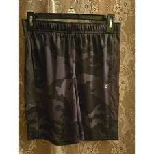 New Xersion Boys 10/12 Husky Black Camo Running Shorts