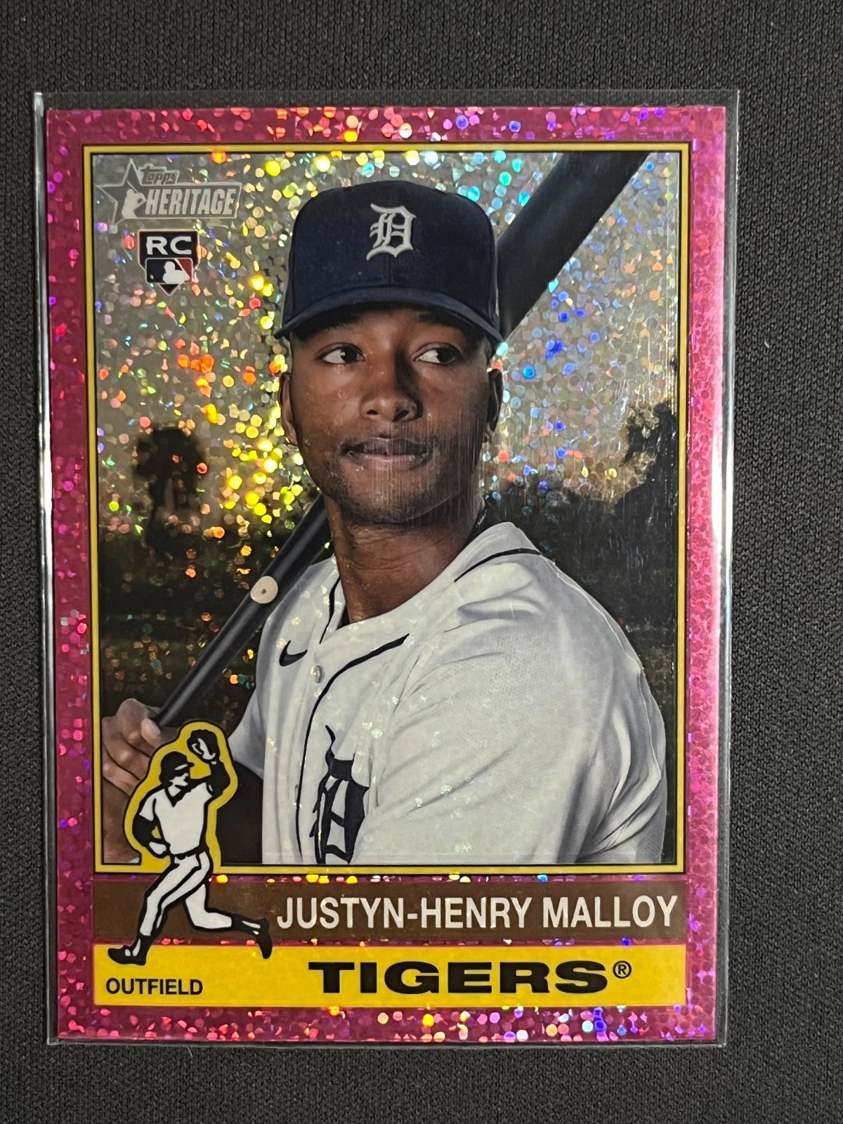 2025 Topps Heritage - Justyn-Henry Malloy #305 Chrome Pink Sparkle Refractor...