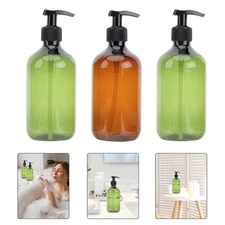 3Pcs Pump Bottles Liquid Dispenser for Shampoo Shower Gel Travel Use
