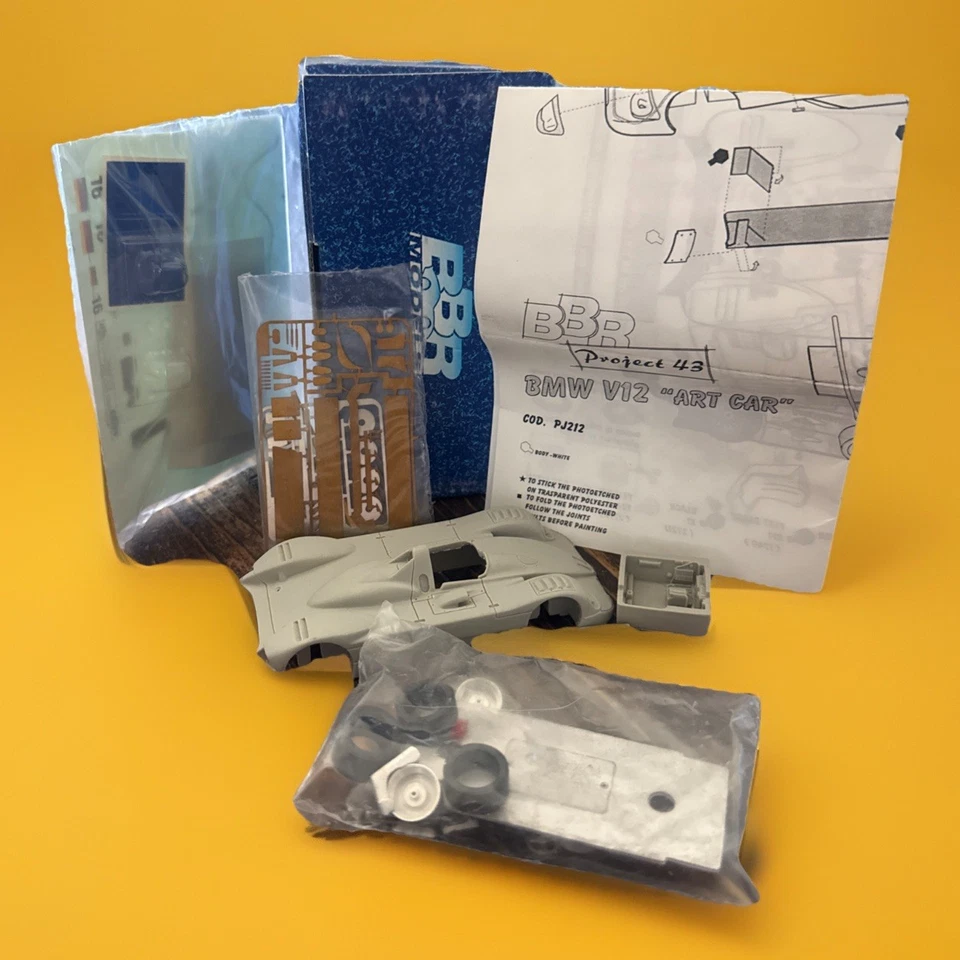 MODELOS 1/43 por BBR: BMW V12 LMR LMP 24H LE MANS 1999 "ART CAR" ENVÍO SIN CONSTRUIR EE. UU. Foto 4 de 4