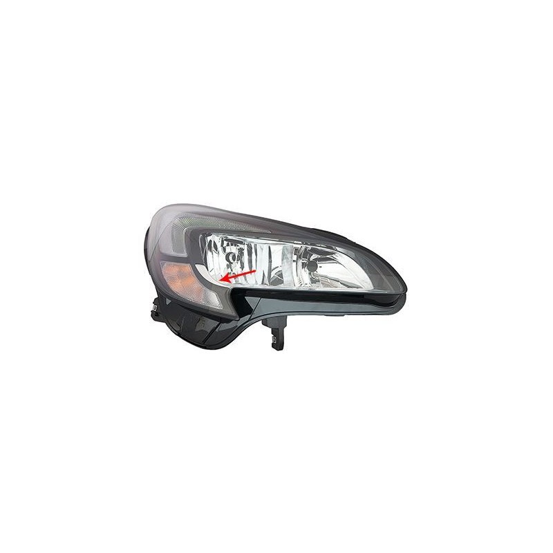 Phare avant droit H7/H7/LED pour Opel Corsa E de 2015 à 2019 noir