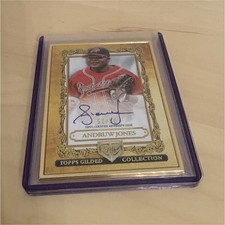 2025  Topps Gilded Gallery of Gold Auto Andruw Jones Braves 50/50!! 