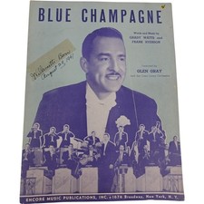 Blue Champagne Glen Gray 1941 Vintage Sheet Music Encore Music Publication