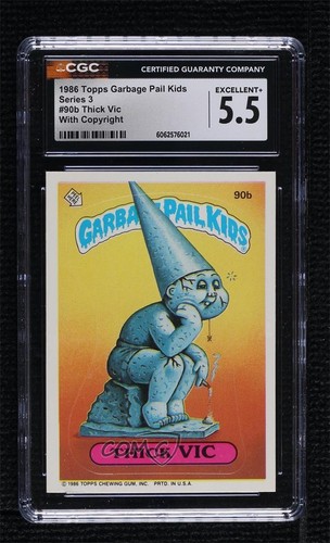 1986 Garbage Pail Kids Series 3 Thick Vic (Copyright on Front) #90b CGC 5.5 0ed5