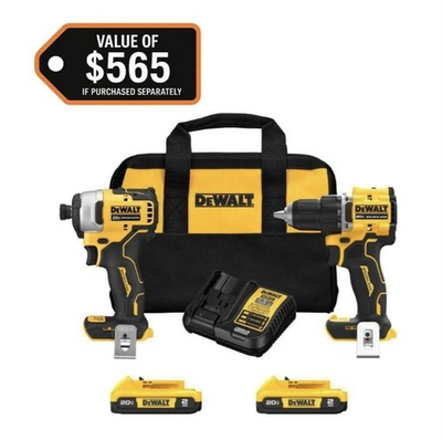 #ad DeWalt DCK225D2 ATOMIC 20V MAX Brushless 2 Tool Combo Kit NEW $186.15