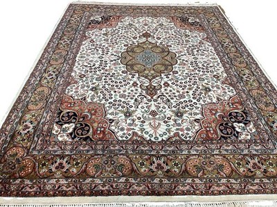 Extrem Feiner Bijar Herati Handgeknüpft Beige 300x250 orientteppich
