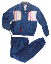 Vintage 90s Wilson Tracksuit Jacket and Pants Set Womens Size S Blue/White