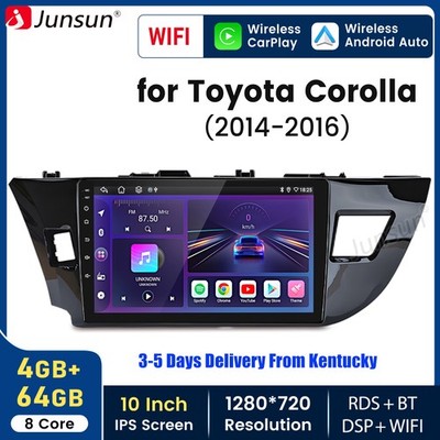 Carplay Android 15 4+64GB For Toyota Corolla 2014-2016 Car Stereo Radio GPS Navi