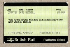 Bexhill S02 - final APTIS platform ticket - East Sussex TN40