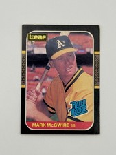 1987 Leaf 46 Mark Mcgwire Rated Rookie Oakland As 1987 Leaf 46 Mark Mcgwire Rated Rookie Oakland As