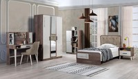 Kinderzimmer Set Bett Nachttisch Kleiderschrank Jugendzimmer Neu 5Tlg.