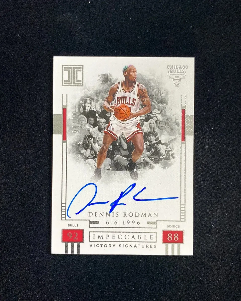 Panini Dennis Rodman Basketball Autographed Sports Trading Cards