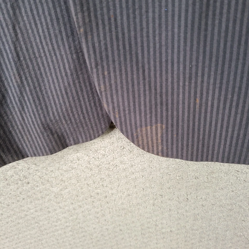 Vintage Express Jacket Mens 38S Gray Striped Blazer Cotton 2 Button Suit Coat - Image 3 of 4