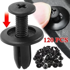 120X Car Door Fender Clips 6mm Plastic Hole Push Rivets Fastener Retainer