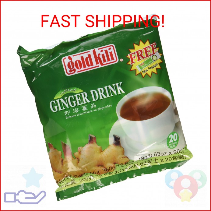 Ginger Drink Gold Kili 40 Sachets Packed in 2 Bags, 12.6 oz 