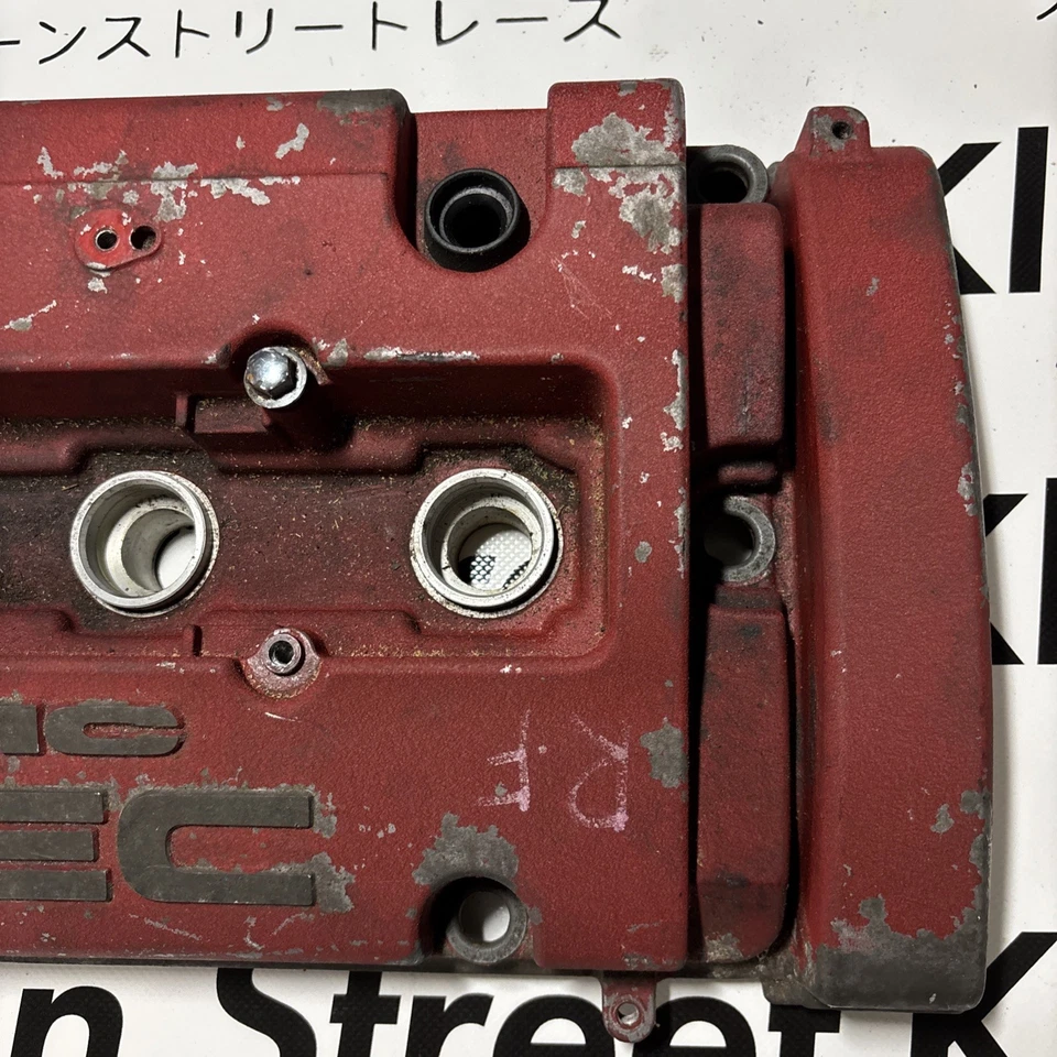 HONDA H SERIES H22 H23 F20 PRELUDE ACCORD VALVE COVER OEM Original Finish RED - Image 4 of 4