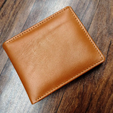 RFID Blocking Leather Men's Bifold Premium Wallet Center Flap