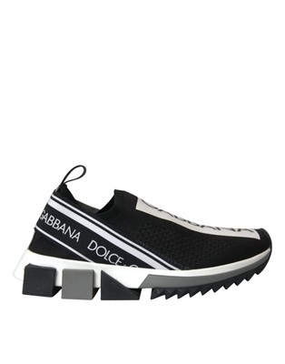 Dolce & Gabbana Schwarz Weiß Zum Hineinschlüpfen Sorrento Sneakers Damen Schuhe