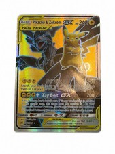 Pokemon Pikachu & Zekrom GX 162/181 Sun & Moon Team Up Full Art LP on eBay