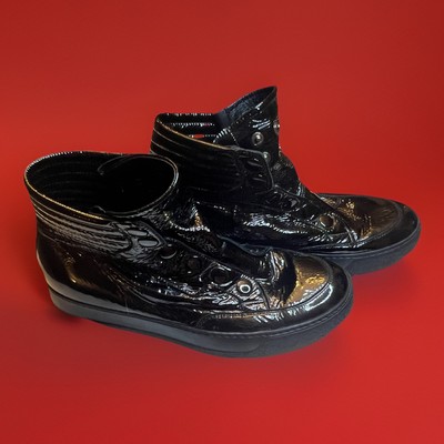 Bruno Bordese Naplak Patent Leather Vera Gomma Italian Made Size 9 Ankle Boots