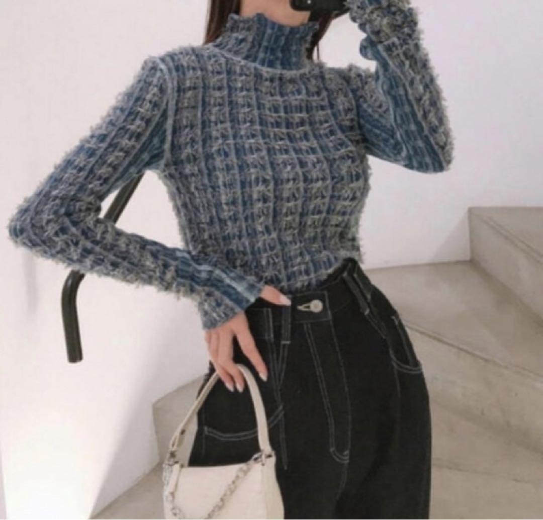 アイレネ IRENE カットヤーンニット Cut Yarn Knit Tops