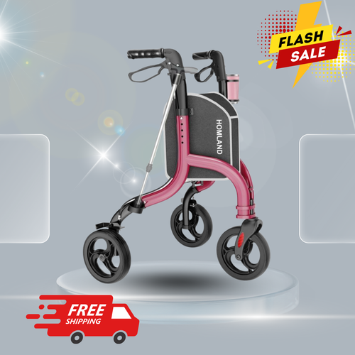 3 Wheel Walkers For Seniors Foldable Wheeled Rollator Lightweight