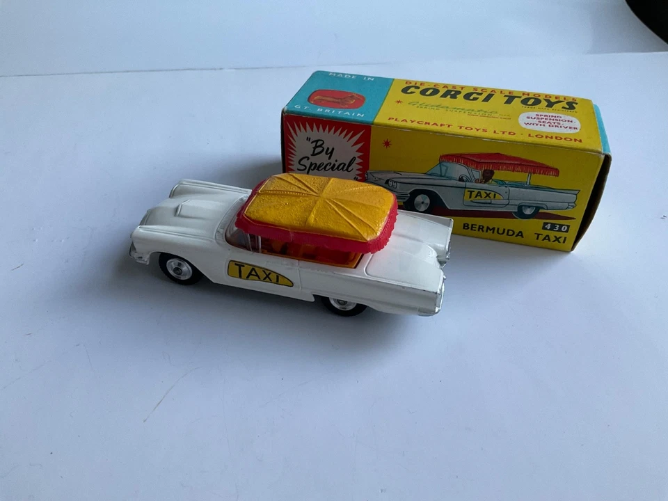 Corgi Toys 430 Bermuda Taxi m. original Box, Ford Thunderbird 1:43 guter Zustand - Bild 2 von 4