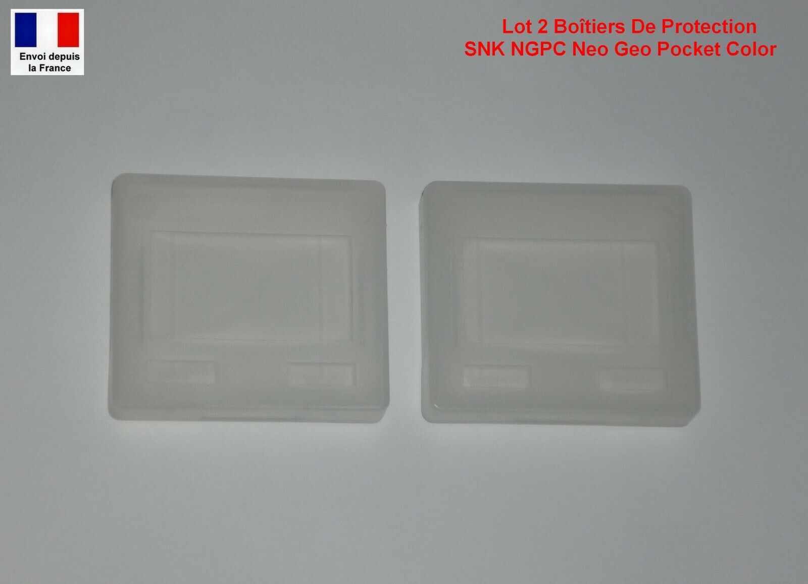 Lot 2 Boîtiers De Protection Rangement Etui Plastique NGPC Neo Geo Pocket Color