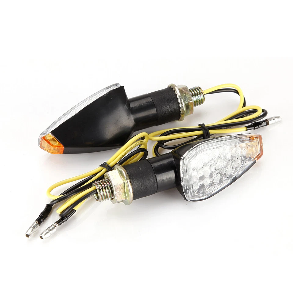 4x Motorcycle LED Turn Signals Indicator Amber Lights Blinker For Honda CB500F - Image 3 of 4
