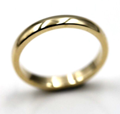 Genuine Solid 9ct Yellow Gold 2.5mm Wedding Band Ring Size N 1/2