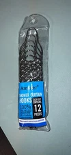 Amazer Shower Curtain Hooks Rings - Silver, 12 Pieces