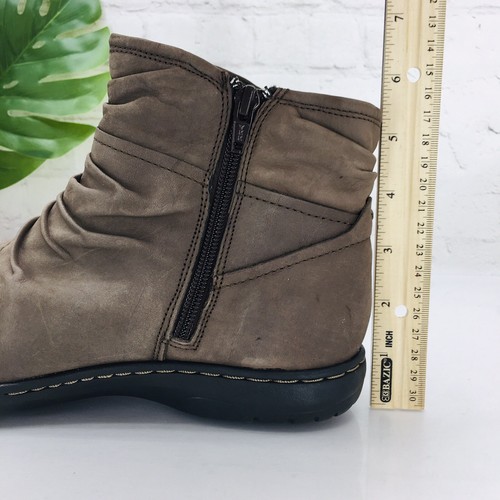 Cobb Hill New Balance Boots Women's 8.5 Pandora Zip Ankle CAG11AL Brown Leather - Picture 12 of 16