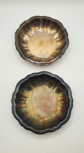 2 WMA ROGERS Silver Plated Serving DISHES for Oneida Silversmiths Tarnished - Picture 10 of 10