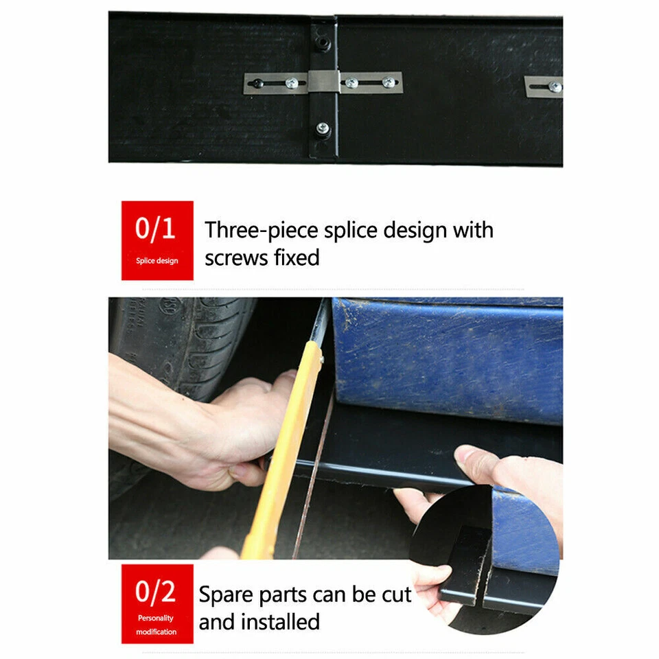 Faldones laterales de carbono 78,7" + difusor de parachoques trasero para Mercedes-Benz S420 S550 S600 Foto 4 de 4