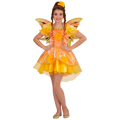 COSTUME CARNEVALE FATINA DELL'ESTATE VESTITO ALI TRAVESTIMENTO 4/10 ANNI -  4907 | eBay