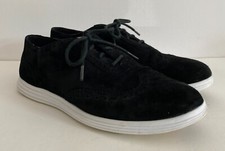 Cole Haan OriginalGrand OS Womens Size 7 B Black Wingtip Oxford Shoes Suede 