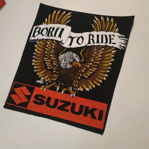 Vintage  SUZUKI  Unused  80s BACK PATCH    biker - Picture 4 of 10