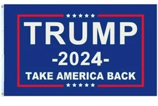 Trump 2024 Double Sided Flag; Take America Back. 3x5 FT