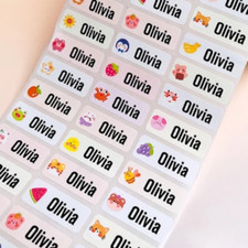 90pcs Waterproof Self-adhesive kid cute Name Stickers Custom Personalized label