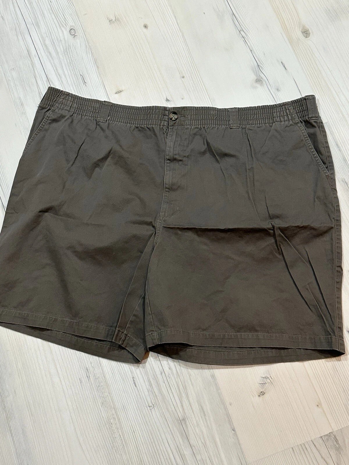Hampton Bay 3XL Men’s Shorts Elastic Waist Cargo Grey
