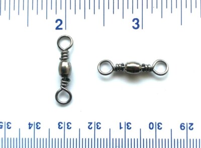 1000 GT Super Strong Black Barrel Fishing Swivels Size 6 (60# Test) - bulk