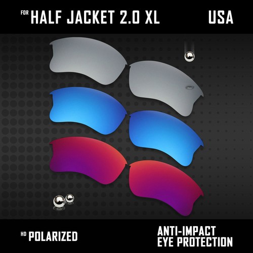 Lente de repuesto polarizada antiarañazos para media chaqueta Oakley 2.0 XL OO9154 opt - Imagen 26 de 32