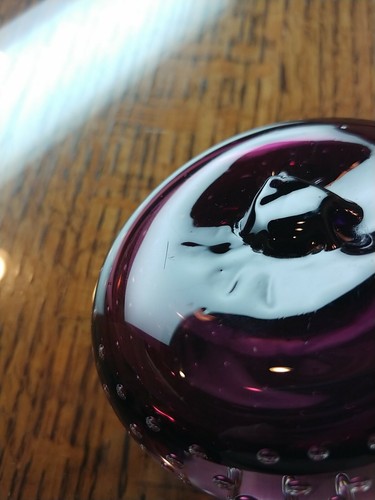 Vintage Violet Glass Paperweight 3" - Picture 12 of 12