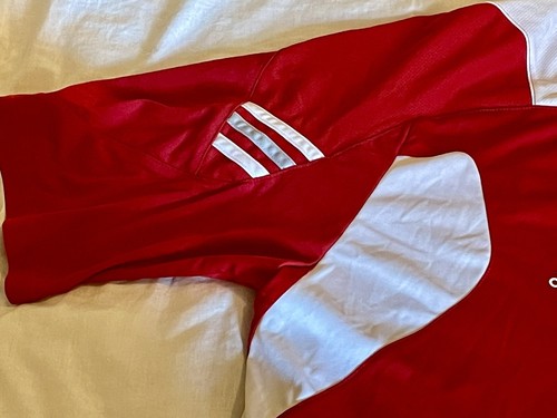 Men's Brown University Football Sideline Polo Adidas Clima Cool Wicking 2XL Red - Picture 7 of 13