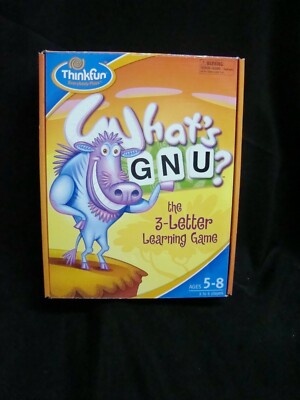 What's GNU The 3 Letter Learning Game Ages 5-8 For 2-6 Complete